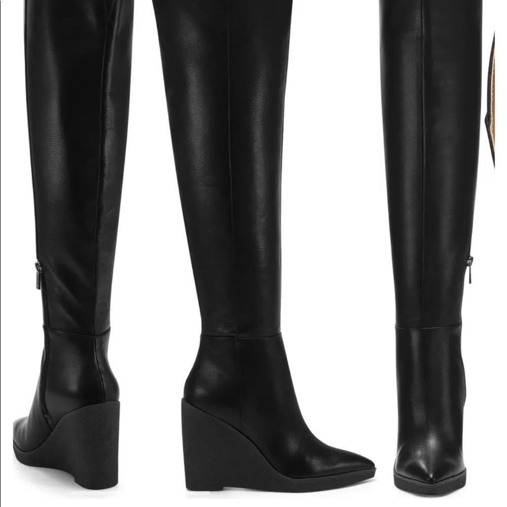 Jessica Simpson Cassida Black Over the Knee Wedge 9.5
